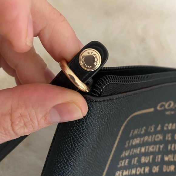 NWOT Black COACH Wristlet Clutch - Picture 7 of 10